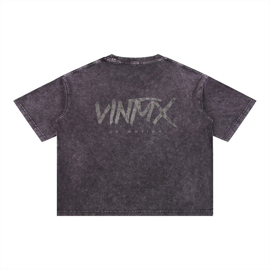 Snow Wash Boxy Cotton T-Shirt