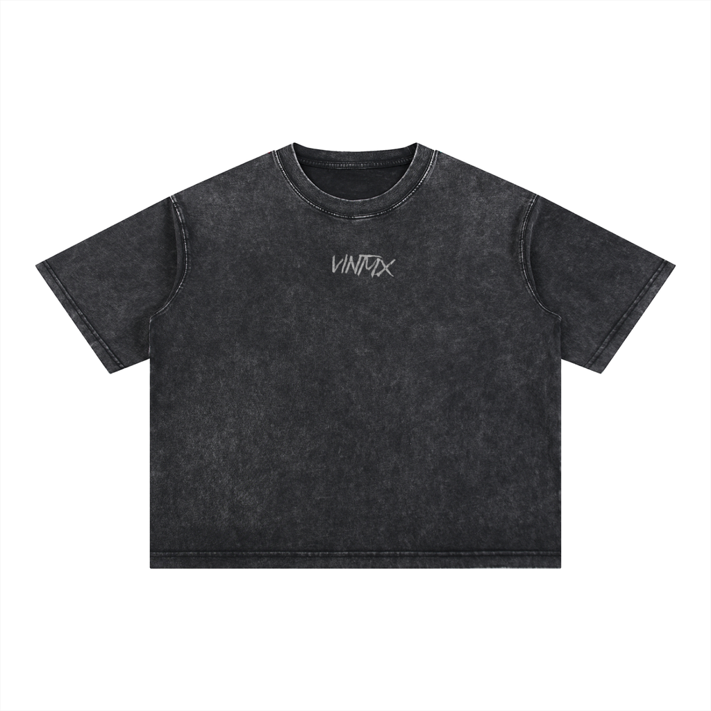 Snow Wash Boxy Cotton T-Shirt