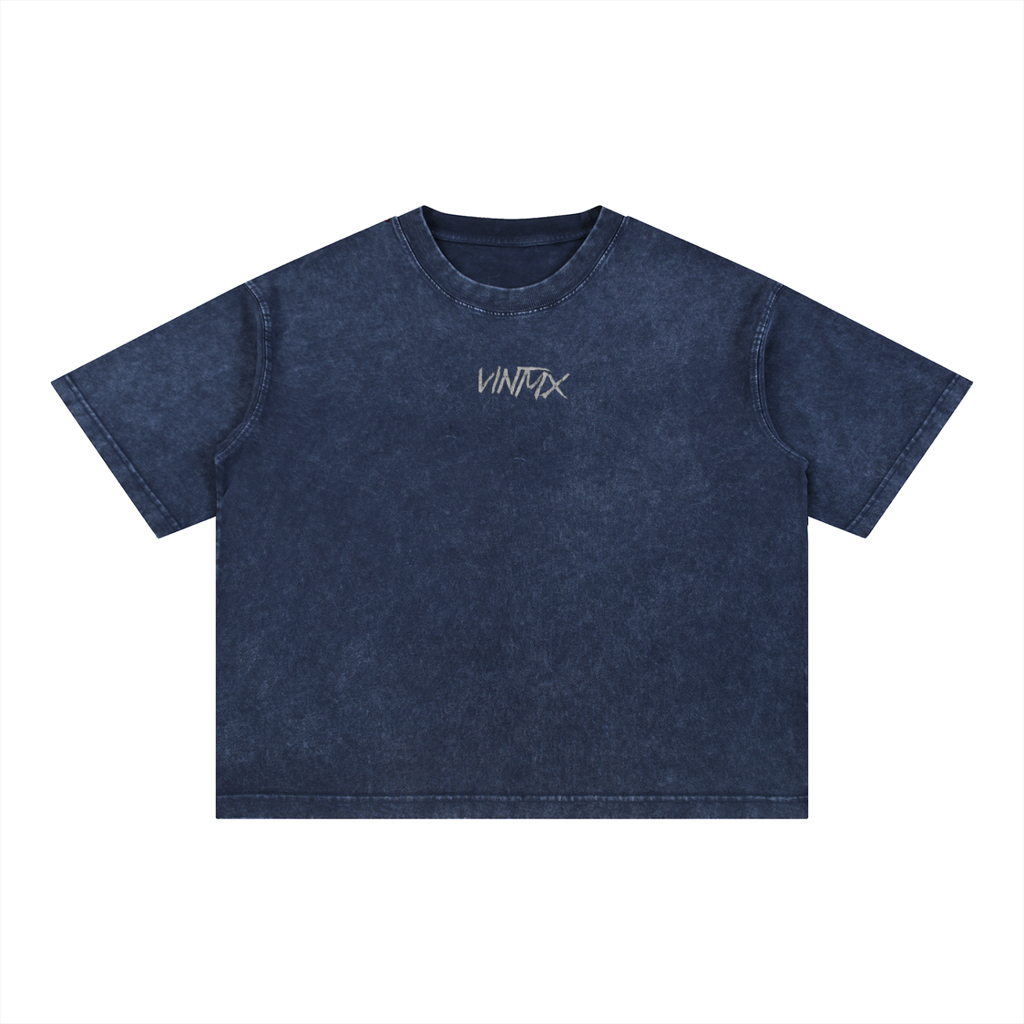 Snow Wash Boxy Cotton T-Shirt